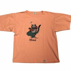 Vintage Crazy Shirt Hawaii B Kliban Hula Cat Sz M